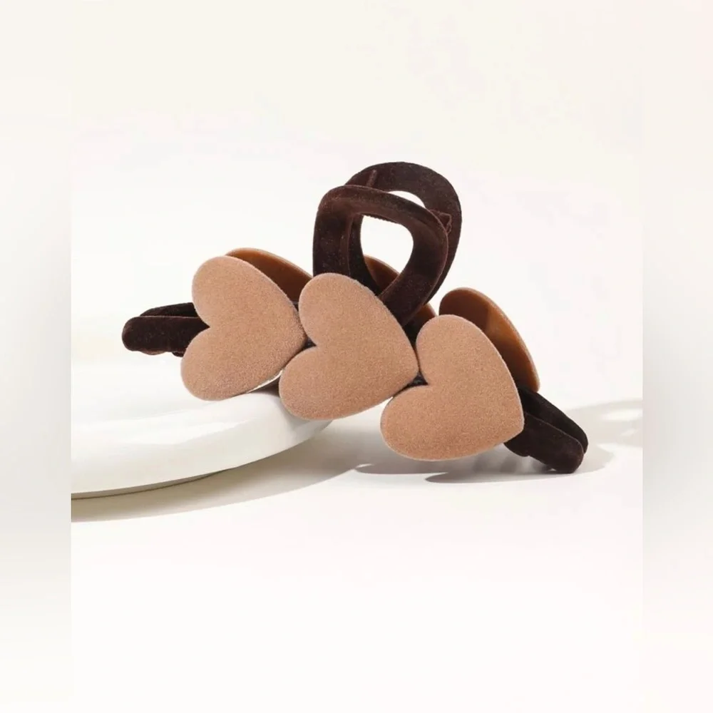 Hair Claws Crab Korea Sweet Heart Shape Hair‎ Clips for Women Girls